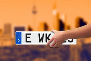 1 Stück Kennzeichen Wunkschkennzeichen DIN-zertifiziert PKW LKW Autok, 7,99  €