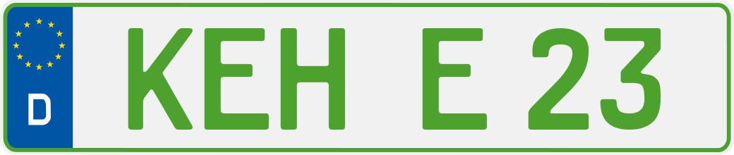 LKW (2-zeilig) Grünes Kennzeichen - Wunschkennzeichenversand