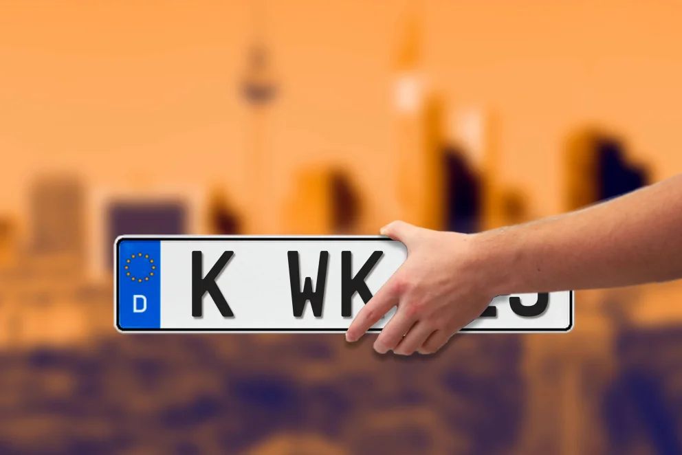 K Nummernschild aus Köln vom Wunschkennzeichen-Versand