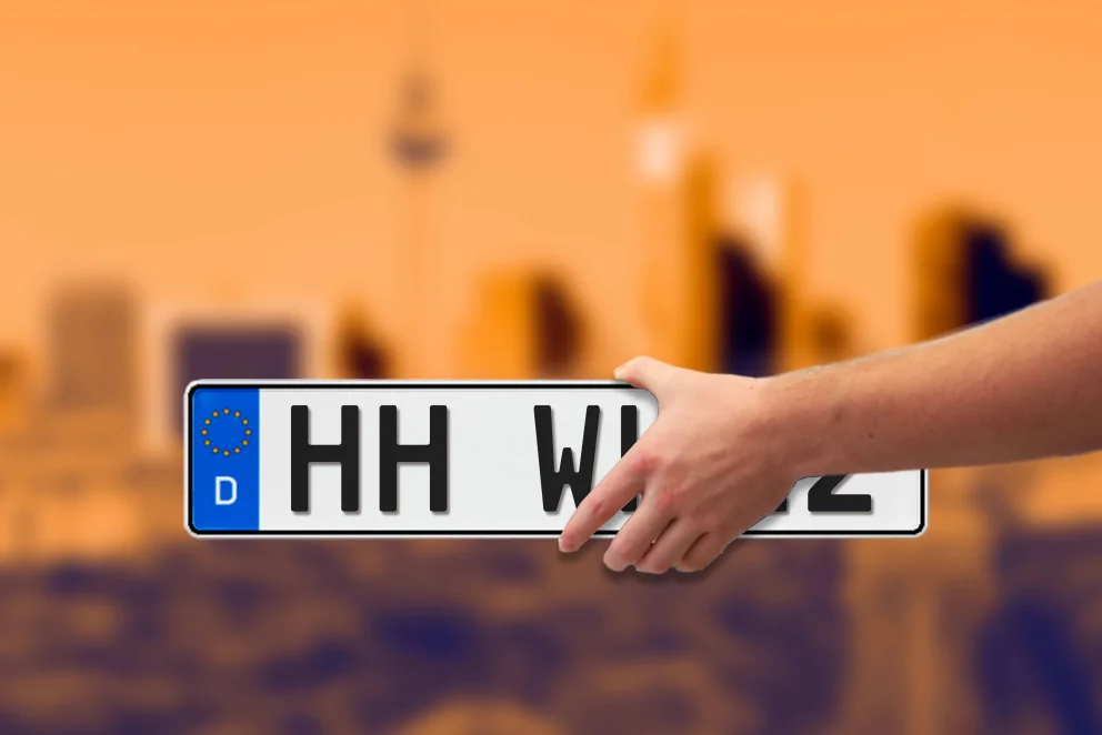 HH Nummernschild aus Hamburg vom Wunschkennzeichen-Versand